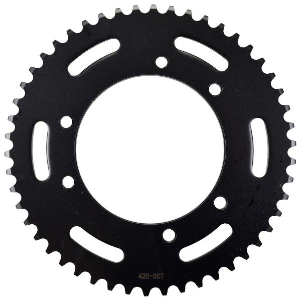 COURONNE MOTO ADAPT. SENDA / RIEJU MRT  / DT / XP6  420 50 DTS NOIR (Ø105MM / 3 X 2 TROUS)