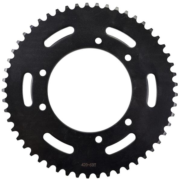 COURONNE MOTO ADAPT. SENDA / RIEJU MRT  / DT / XP6  420 53 DTS NOIR (Ø105MM / 3 X 2 TROUS)