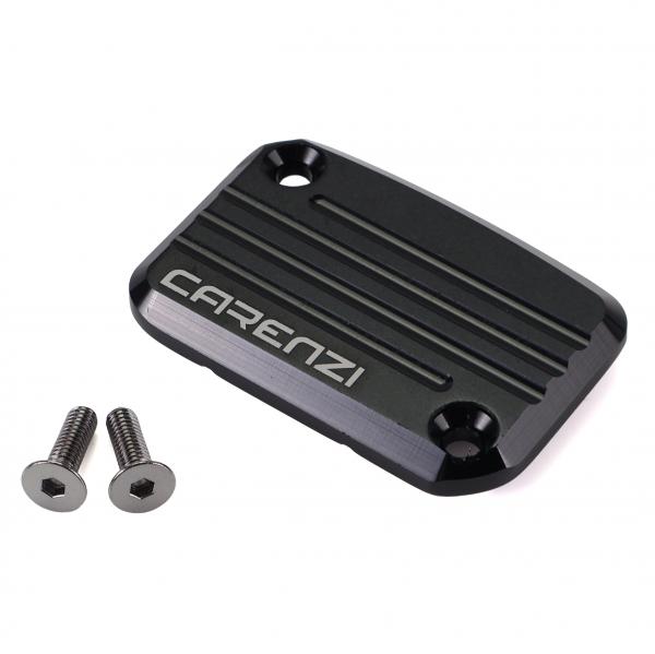 COUVERCLE RESERVOIR FREINS CARENZI  ADAPT. MBK 50 BOOSTER 2004-2017. STUNT / YAMAHA 50 BWS 2004-2017 . SLIDER  NOIR