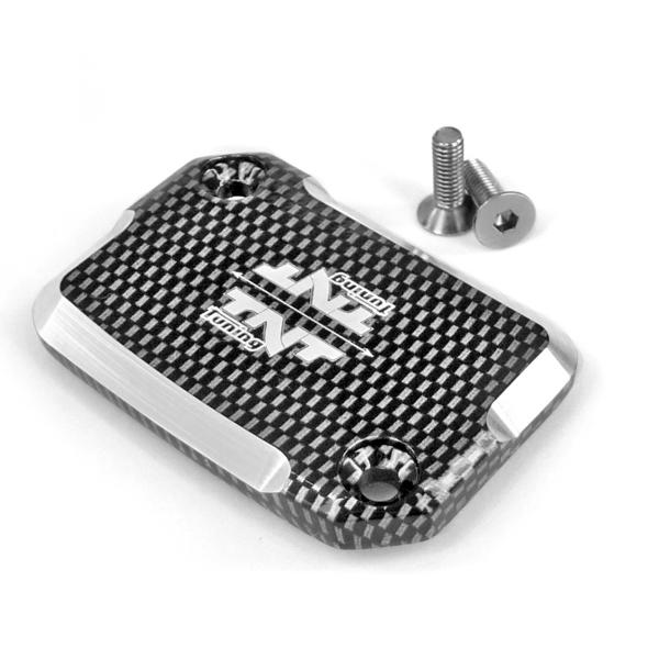 COUVERCLE RESERVOIR FREINS ADAPT. MBK 50 BOOSTER 2004-2017. STUNT / YAMAHA 50 BWS 2004-2017 . SLIDER CARBONE