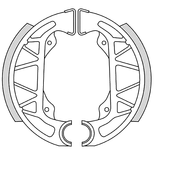MACHOIRE DE FREIN ARRIERE BRENTA ADAPT. PIAGGIO 50 ZIP. NRG. TYPHOON. NTT 1998-2004  (Ø100 X 20) (OEM : 2727115) BR0275