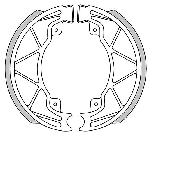 MACHOIRE DE FREIN ARRIERE BRENTA ADAPT. PIAGGIO 125 FLY. LIBERTY. X8 STREET. / APRILIA 125 MOJITO. SPORT-CITY  (Ø140 X 25)  (OEM : 56294R5) BR0300