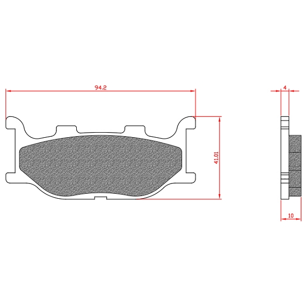 PLAQUETTE DE FREIN MAXISCOOTER BRENTA ADAPT. YAMAHA 250 MAJESTY 2000> AV. 400 MAJESTY 2008> AV. 500 T-MAX 2004-2007 AV / MBK 250 SKYLINER 2000> AV / 400 SKYLINER 2008> AV (HOMOLOGUEE ECE R90) BR3019