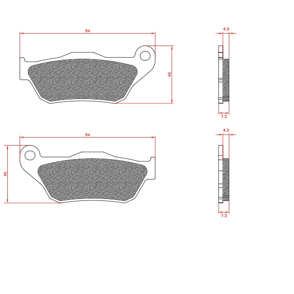 PLAQUETTE DE FREIN MAXISCOOTER / MOTO BRENTA ADAPT. YAMAHA SKYLINER / MAJESTY / BURGMAN / YZF-R 125 / APRILIA / GILERA GP800 / SRV 850 / HUSQUEVARNA SMS / XMAX 125CC 2006-2009  ( AVANT )(HOMOLOGUEE EC