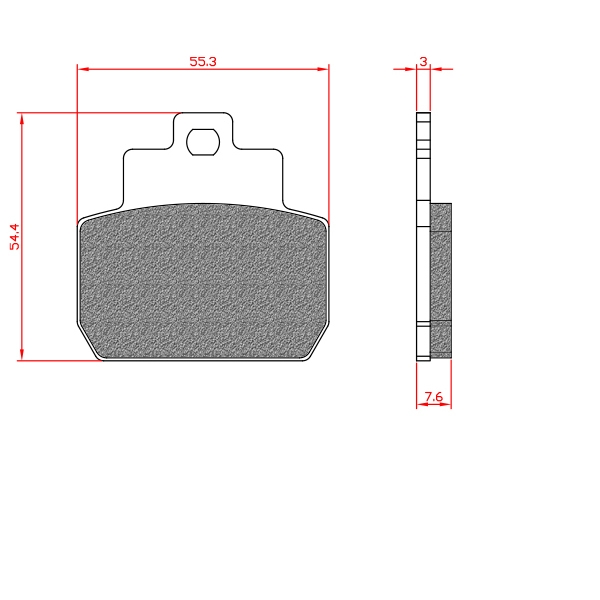 PLAQUETTE DE FREIN MAXISCOOTER BRENTA ADAPT. PIAGGIO X8 / MP3 / XEVO 125cc 2006-2010  ARRIERE / GILERA FUECO 500 2008-2017 (HOMOLOGUEE ECE R90) BR3079