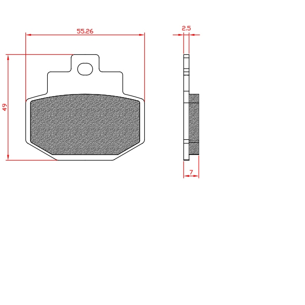 PLAQUETTE DE FREIN MAXISCOOTER BRENTA ADAPT. GILERA RUNNER 125CC / PIAGGIO GTS 12-300CC ARRIERE  (HOMOLOGUEE ECE R90) BR3024