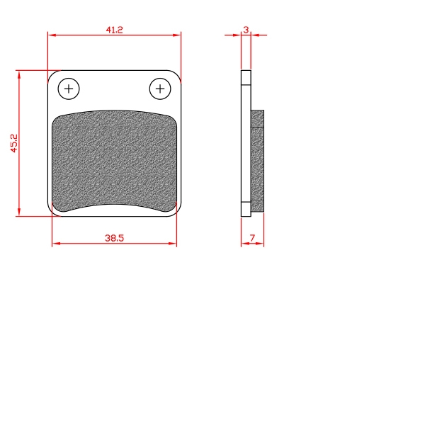 PLAQUETTE DE FREIN MAXISCOOTER BRENTA ADAPT. DAELIM 50-125CC / MASH / PEUGEOT VIVACITY (HOMOLOGUEE ECE R90) BR3083