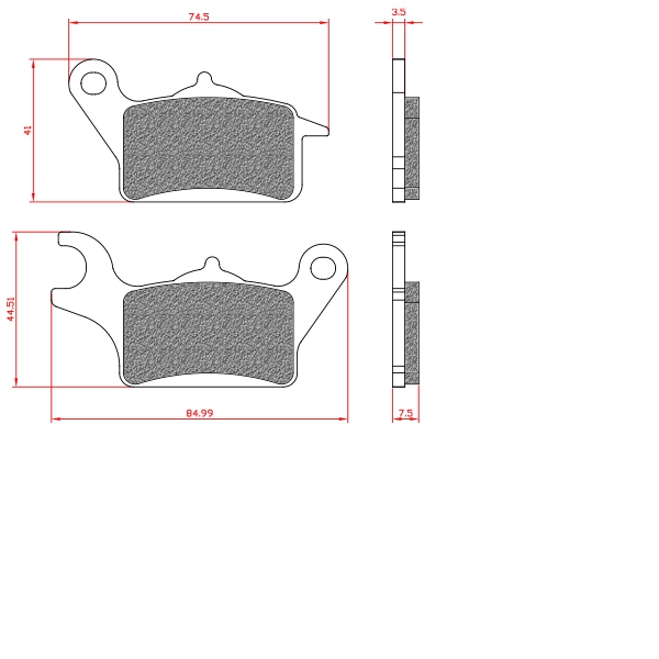 PLAQUETTE DE FREIN MAXISCOOTER BRENTA ADAPT. HONDA VISION 110 2017-2022 / ZOOMER X / CLICK 125I  AVANT  (HOMOLOGUEE ECE R90) BR3181