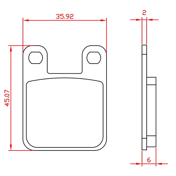 PLAQUETTE DE FREIN SCOOT / MOTO BRENTA ADAPT. DERBI SENDA / PEUGEOT SPEEDFIGHT TREKKER LUDIX / MBK 50 X-POWER 2004> / X-LIMIT 2004> / YAMAHA 50 DTR 2004> (HOMOLOGUEE ECE R90) BR3015