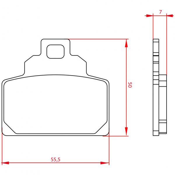PLAQUETTE DE FREIN MAXISCOOTER BRENTA  ADAPT. PIAGGIO 125-300C VESPA GTS 2022 AR (HOMOLOGUEE ECE R90) BR3317