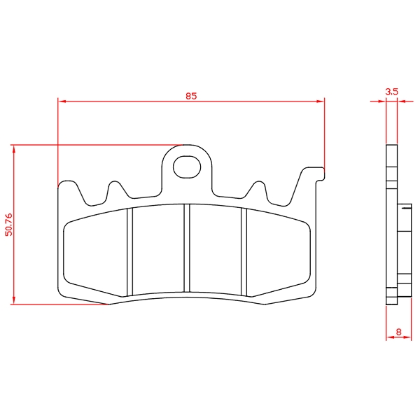 PLAQUETTE DE FREIN MOTO BRENTA METAL FRITTE ADAPT. KYMCO 550 AK 2017-2020 AV / BMW 800 F R 2015-2018 AV . 1200 GS / RT  NINE -T / BMW CE04 / DUCATI 950 MULTISTRADA 2017-2018 AV  (HOMOLOGUEE ECE R90)