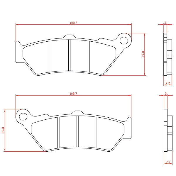 PLAQUETTE DE FREIN MOTO BRENTA ADAPT. BMW R 850 R. R 850 RT. R 1100 GS. R 1100 S. R 1150 GS. R 1150 R. R 1200 GS. R 1200 R. R 1200 RS AR  (HOMOLOGUEE ECE R90) BR3090