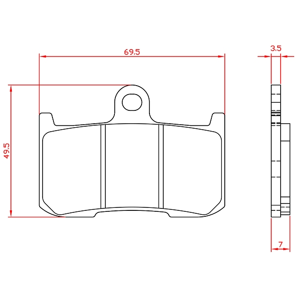PLAQUETTE DE FREIN MOTO BRENTA METAL FRITTE  ADAPT. KAWASAKI ZX9-R NINJA 2002-2003 AV. Z 1000 2003-2006 AV / TRIUMPH 675 STREET TRIPLE R 2009> / INDIAN 1800 / VICTORY AV  (HOMOLOGUEE ECE R90) BR4120