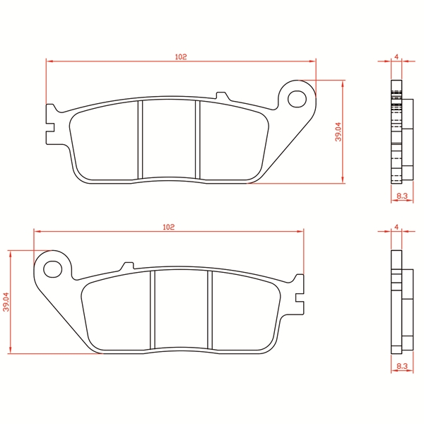 PLAQUETTE DE FREIN MAXISCOOTER BRENTA METAL FRITTE ADAPT. YAMAHA XMAX 125CC 2010-2019  / HONDA FORZA 125CC /  FORZA 350CC / ADV 350CC / SH 125I  / KYMCO DOWNTOWN / K-XCT 125CC / BMW C600 / C650 GT / E