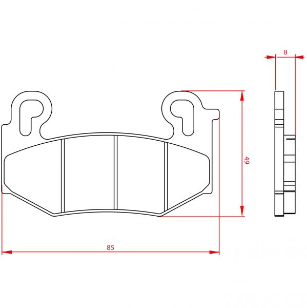 PLAQUETTE DE FREIN MOTO BRENTA METAL FRITTE ADAPT. BMW R 1300 GS 2024 AVANT  (HOMOLOGUEE ECE R90) BR4318