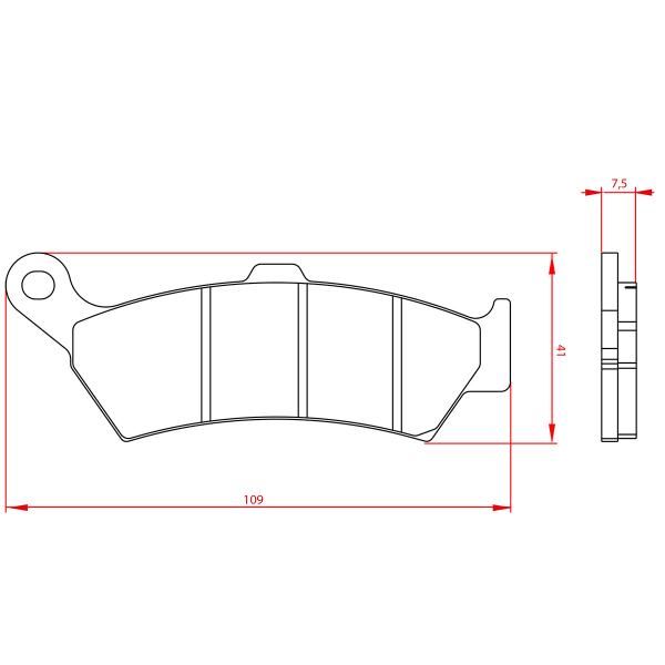 PLAQUETTE DE FREIN MOTO BRENTA METAL FRITTE ADAPT. BMW R 1300 GS 2024 AR   (HOMOLOGUEE ECE R90) BR4319