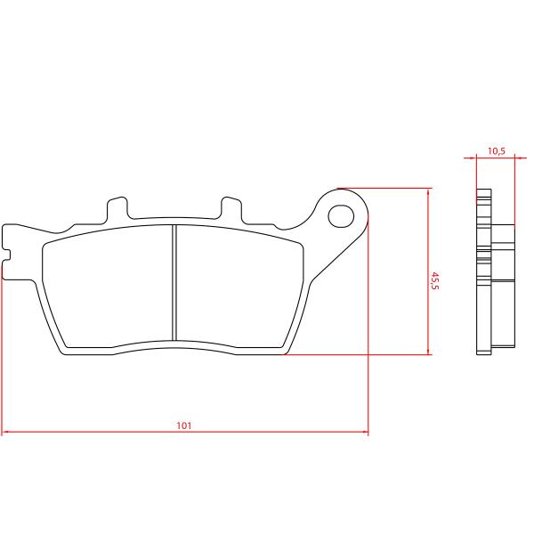 PLAQUETTE DE FREIN MOTO BRENTA METAL FRITTE ADAPT YAMAHA 850-890CC MTX NIKEN / TRACER 9 GT 2018-2024 . AR  (HOMOLOGUEE ECE R90) BR4320