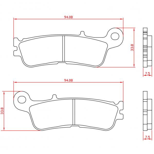 PLAQUETTE DE FREIN MOTO BRENTA OFFROAD ADAPT.  YAMAHA 125-250-450 YZ 2021> AV. FANTIC XE / XX / XXE 125-250-450CC 2021> AV  ( BR6227 )