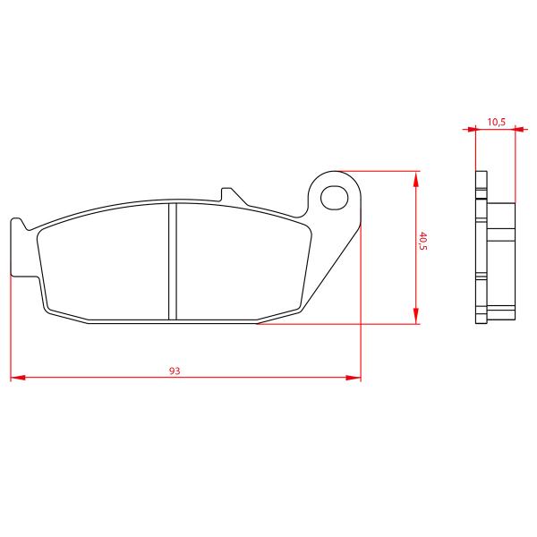 PLAQUETTE DE FREIN MOTO BRENTA ORGANIQUE  ADAPT. VOGE BRIVIDO 125-300CC / TROFEO -VALICO 300CC   (HOMOLOGUEE ECE R90) BR3316