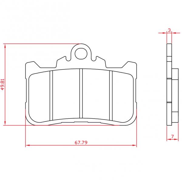 PLAQUETTE DE FREIN MOTO BRENTA METAL FRITTE ADAPT. HONDA CBX / F / R  500 2023 / HORNET 750CC 2023    (HOMOLOGUEE ECE R90) BR4308
