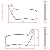 PLAQUETTE DE FREIN MOTO BRENTA  ADAPT. HM CRE 50-125CC DERAPAGE 2007-2012  AVANT (HOMOLOGUEE ECE R90) BR3288