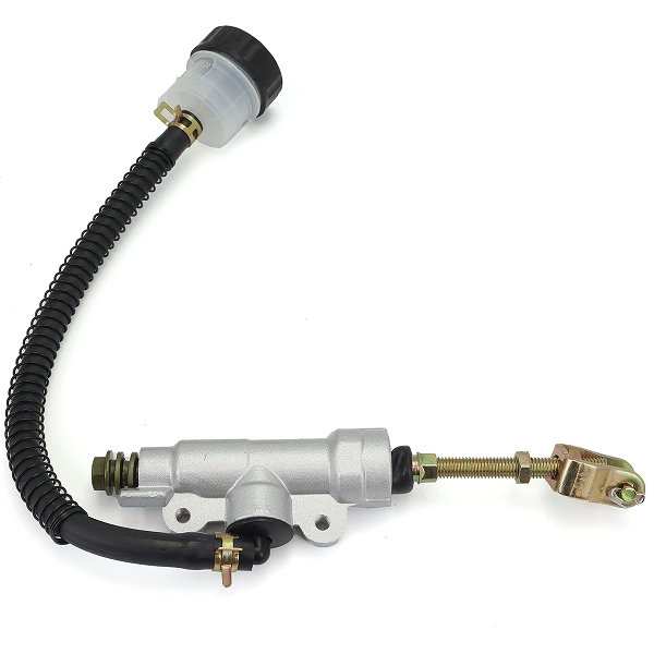 MAITRE CYLINDRE DE FREIN ARRIERE COMPLET OPM ADAPT DERBI SENDA AVEC BOCAL ET DURITE (PR14) (ENTRAXE 49mm)