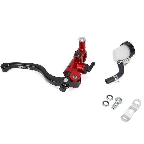 MAITRE CYLINDRE DE FREIN AVANT RADIAL CNC COMPLET CARENZI UNIVERSEL DROIT (Ø15 X 18) ROUGE