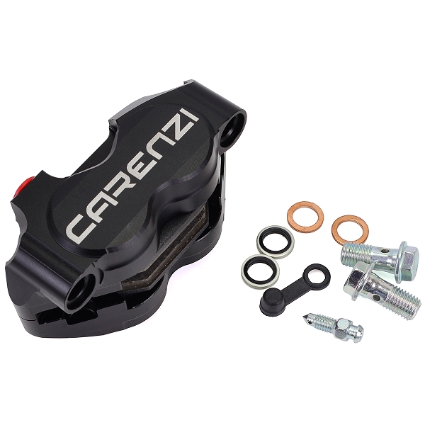 ETRIER DE FREIN RADIAL UNIVERSEL CARENZI 4 PISTONS NOIRE