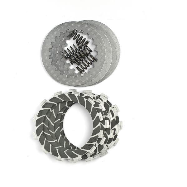 KIT EMBRAYAGE MOTO KEVLAR CARENZI  ADAPT. DERBI SENDA 50. GPR / GILERA 50 SMT. RCR  EURO 2 / 3 /4