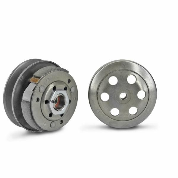 EMBRAYAGE SCOOTER TNT COMPLET ADAPT. MBK 50 BOOSTER / NEOS / YAMAHA AEROX /  SLIDER / APRILIA 50 SR / MALAGUTI 50 F12 Ø107