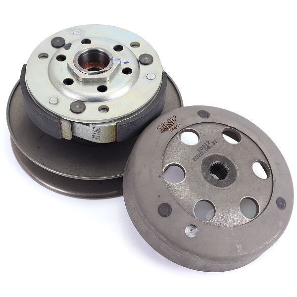 EMBRAYAGE SCOOTER TNT COMPLET ADAPT. PIAGGIO 50 LIBERTY. ZIP. PRIMAVERA. SPRINT 4T EURO4. EURO5 2017-2022 / APRILIA 50 SXR 2021> Ø134mm -CM270403- QUALITE ORIGINE