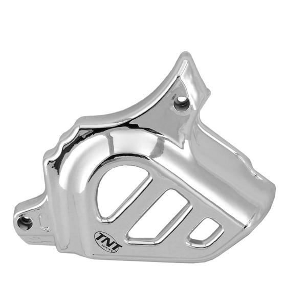 CACHE PIGNON ADAPT. MINARELLI 50 AM6 / MBK 50 X-POWER. X-LIMIT / YAMAHA 50 TZR. DTR / PEUGEOT 50 XPS. XR6 / RIEJU 50 RS1. SMX/BETA 50 RR / APRILIA 50 RS  CHROME