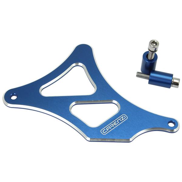 CACHE PIGNON ALUMINIUM CARENZI ADAPT. MINARELLI 50 AM6 / BETA 50 RR / RIEJU 50 MRT / SHERCO 50 SM-R. SE-R  BLEU ANODISE