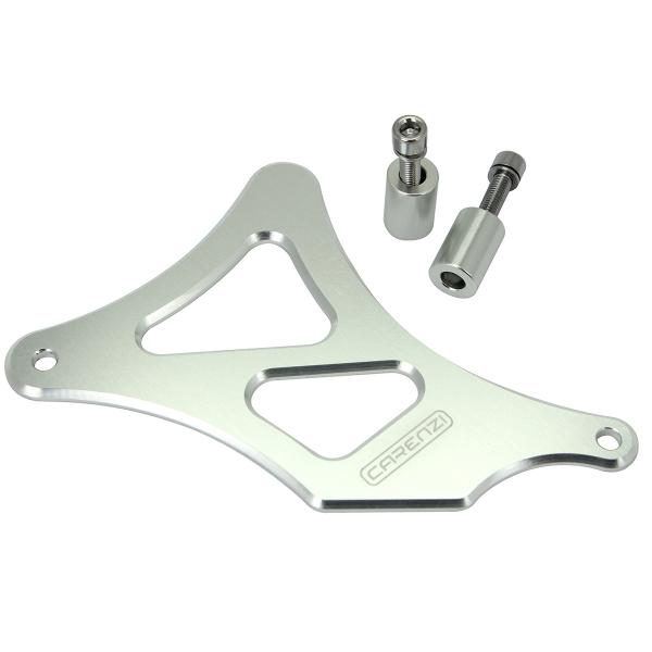 CACHE PIGNON ALUMINIUM CARENZI ADAPT. MINARELLI 50 AM6 / BETA 50 RR / RIEJU 50 MRT / SHERCO 50 SM-R. SE-R  SILVER/ARGENT