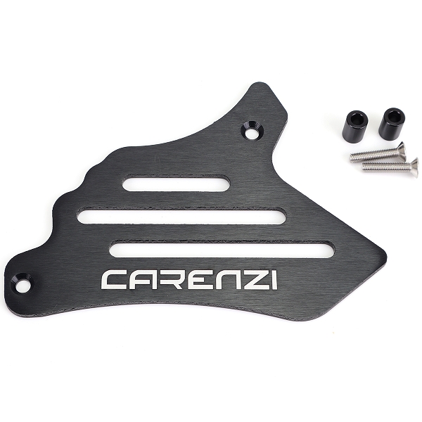 CACHE PIGNON ALUMINIUM CARENZI EVO ADAPT. MINARELLI 50 AM6 / BETA 50 RR / RIEJU 50 MRT / SHERCO 50 SM-R. SE-R  NOIR
