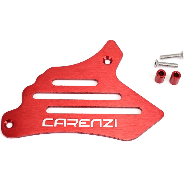 CACHE PIGNON ALUMINIUM CARENZI EVO ADAPT. MINARELLI 50 AM6 / BETA 50 RR / RIEJU 50 MRT / SHERCO 50 SM-R. SE-R  ROUGE ANODISE