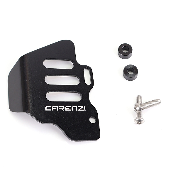 PLATINE DE PROTECTION ALU DE MAITRE CYLINDRE ARRIERE CARENZI EVO ADAPT. MECABOITE 50CC NOIR