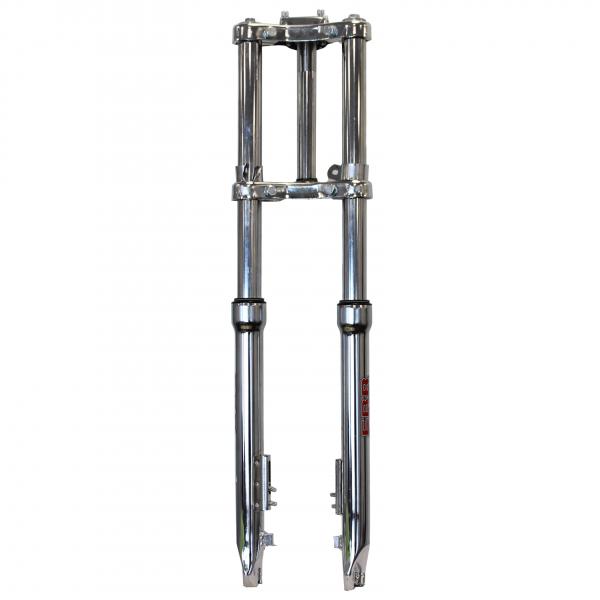 FOURCHE CYCLO EBR  ADAPT. PEUGEOT 103 RCX / SPX  ( ROUE EN 16 POUCES ) CHROME