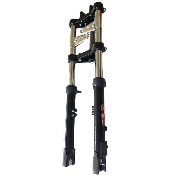 FOURCHE CYCLO HYDRAU EBR ADAPT. PEUGEOT 103 / MBK 51 ( MONTAGE FREIN A DISQUE ) Ø28 NOIR