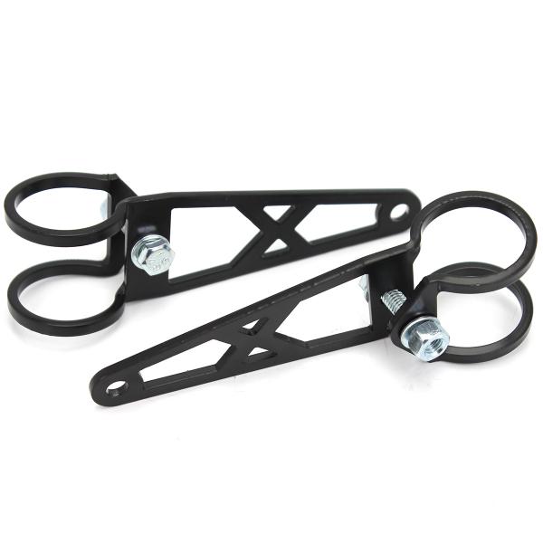 KIT 2 PCES SUPPORT OPTIQUE RACING COURT NOIR Ø28