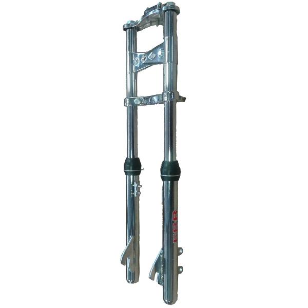 FOURCHE CYCLO TELESCOPIQUE  EBR ADAPT PIAGGIO CIAO ( MONTAGE FREIN A DISQUE ) CHROME