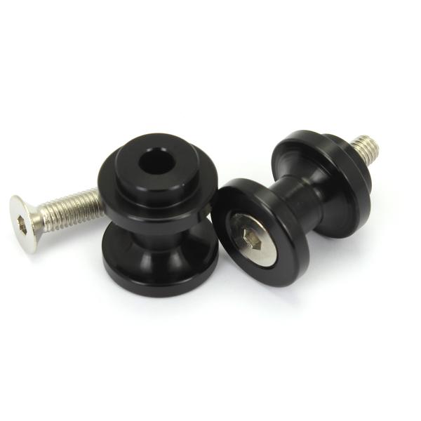 DIABOLO DE BEQUILLE DE STAND NOIR  OPM  M8 X 125 / ADAPT. HONDA / SUZUKI  (LA PAIRE)