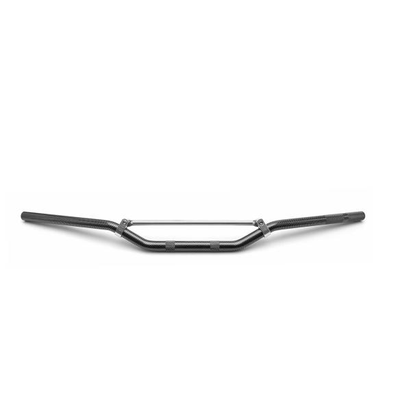 GUIDON MOTO / MECABOITE / CROSS ALU NOEND IMITATION CARBONE Ø22mm (L : 810mm H : 93mm)