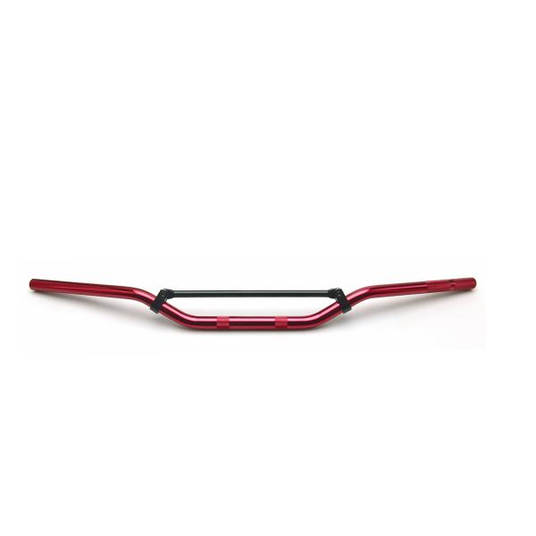 GUIDON MOTO / MECABOITE / CROSS ALU NOEND ROUGE ANODISE Ø22mm (L : 810mm H : 93mm)