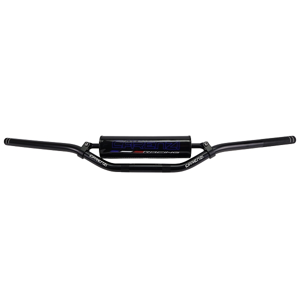 GUIDON MOTO CROSS / MECABOITE CARENZI EVO AVEC MOUSSE Ø22MM  (L : 810MM / H : 50mm) NOIR