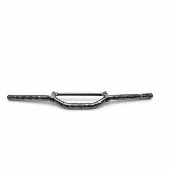 GUIDON SCOOTER STREET BIKE TNT IMITATION CARBONE L : 650MM AVEC BARRE DE RENFORT (H : 40MM SOUS BARRE)