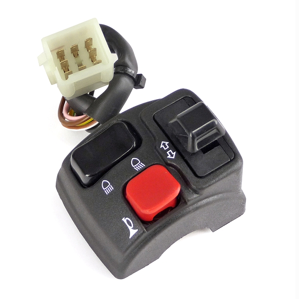 COMMODO / COMMUTATEUR GAUCHE DOMINO ADAPT. MBK 50 BOOSTER 2000> / NG 2000> / STUNT 2000> / YAMAHA 50 BWS 2000> / BW BUMP 2000> /SLIDER 2000>