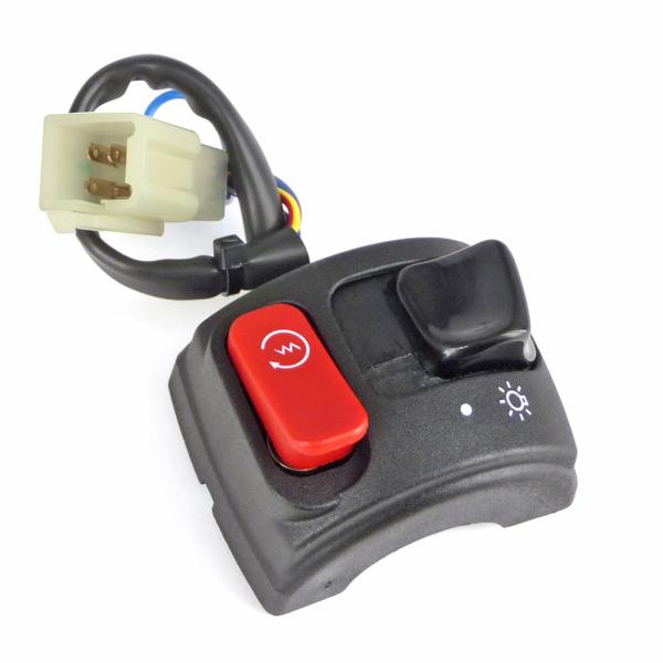 COMMODO / COMMUTATEUR DROIT DOMINO ADAPT. MBK BOOSTER NEXT 2000 / STUNT / YAMAHA BWS