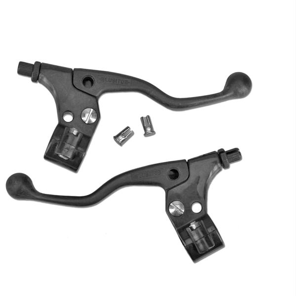 LEVIER FREIN CYCLO PLASTIQUE COURT NOIR REF M84 (LA PAIRE)