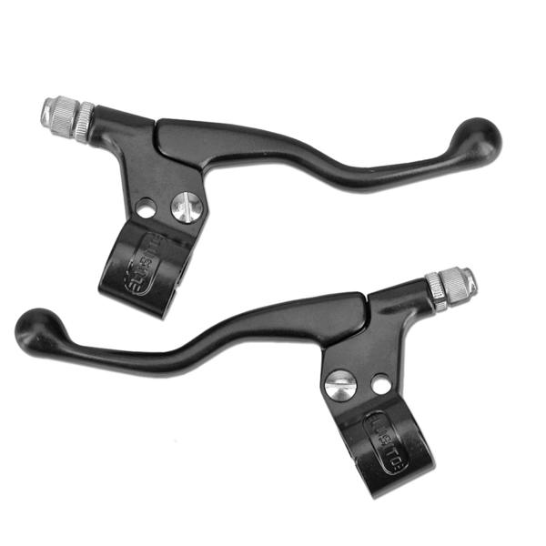 LEVIER FREIN CYCLO ALU COURT NOIR (LA PAIRE)
